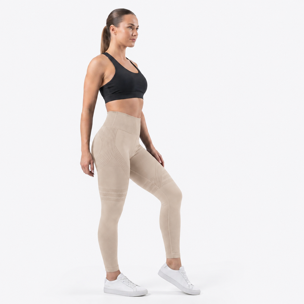 Legging Sculptant 3D BELLFIT – Beige (vue 3)