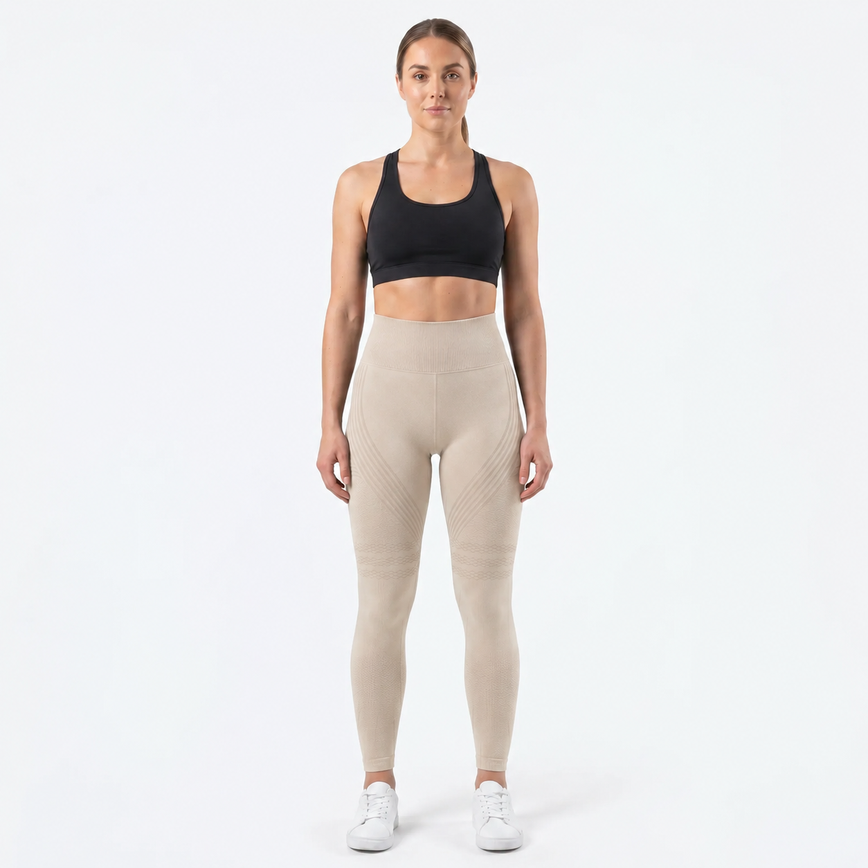 Legging Sculptant 3D BELLFIT – Beige (vue 1)